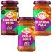 Aubergine Pickle Jar 312g x1 with Garlic Pickle Jar 300g x1 & Hot Mango Pickle Jar 283g x1 - Bundle Consisting of Patak's x3 Pack