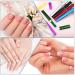 6 Pack Glass Nail Files with Case - Double Sided Crystal Fingernail File Manicure Set for Gentle Nail Care - 6 Colors - Buy Online on SooperMarket.com