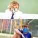 50 Pcs Kid Tie-Dye Disposable Face Masks - Blue | Adjustable Nose Clip & Elastic Earloop | Non-Medical Masks for Boys & Girls - Buy Online on SooperMarket.com
