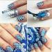 12 Sheets Nail Vinyl Stencils Nail Art Decoration Stickers Set Nail Art Design Stickers Tips Decals Adorable Quality and Practical Nice Design - Buy Online on SooperMarket.com