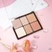 NewBang 6-Color Blush Highlighter Makeup Palette - Matte, Shimmer & Metallic Finish for Contouring, Blushing & Highlighting - Long Lasting & Waterproof Formula for a Natural Sparkle - Women's Face Blusher - Buy Online on SooperMarket.com