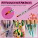Saviland 8pcs Nail Art Brushes Set - Color Handle Gel Polish Painting Tools for Salon & DIY Manicure - Nail Extension Gel Brush, Liner Brush, Dotting Pen - Buy Online on SooperMarket.com