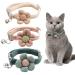 Ruzister 3-pack cat neck bands with flowers-cat neck bands with bells adjustable flower-fly neck bands for boys and girls sweet collar accessories