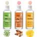 Demine Pre and Post Wax Care Kit Professional Waxing Kit for Women at Home Pre-Wax Cleanser Wax Remover Oil After-Wax Cooling Aloe Vera Gel for Soothing Skin Yellow