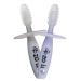ZoLi Chubby Gummy teether | 2 Pack Baby Teething Relief - Lilac/Grey BPA Free Teething Stick
