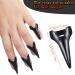 10 Pieces Retro Metal Finger Claws Rings Set - Gothic Punk Nail Armor for Cosplay & Parties (Black - Buy Online on SooperMarket.com