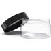 50 Pack 2oz Clear Plastic Containers with Lids - Ideal for Sugar Scrubs, Cosmetics, Lotions, Body Butters, and Slime - Refillable and Durable - Buy Online on SooperMarket.com