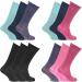 COMFYLOT & KK TRADERS MCR LTD Ladies Bamboo Diabetic Extra Wide Womens Non Elastic Socks with Hand Linked Toes 4-8 Assorted - Buy Online on SooperMarket.com