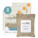 MOSO NATURAL Air Purifying Bag 200g (3 Pack). A Scent Free Odor Eliminator for Cars, Closets, Bathrooms, Pet Areas. Premium Moso Bamboo Charcoal Odor Absorber. (Natural Beige)