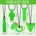5Pcs Green Sensory Chew Necklace for Kids - Food Grade Silicone Teether Toy for Autism, Anxiety, Biting Needs - Buy Online on SooperMarket.com