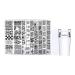 Wirlsweal 1 set nail art template DIY template print steel nail steel stamp plate kit tool for nail salon nail decorations plates several