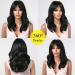 Allbell Black Wavy Wigs for Women - Natural Wave Bob Wigs with Bangs | Shop Internationally! - Buy Online on SooperMarket.com