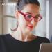 Fashion Oversized Cat Eye Blue Light Blocking Reading Glasses for Women - Red 2.75 - Buy Online on SooperMarket.com