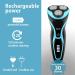 MAX-T Electric Razor for Men - Corded/Cordless Rotary Shaver with Pop Up Trimmer, IPX7 Waterproof, Wet/Dry, Wall Adapter Included - Blue - Buy Online on SooperMarket.com
