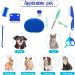 12-Piece Rabbit Grooming Kit: Nail Clipper, Trimmer, Hair Remover, Comb, Massage Brush, Toothbrush - Blue - Buy Online on SooperMarket.com