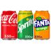 Soft Drink Bundle Assorted Sparkling Soft Drinks 330ml Cans 8x Coca Cola + 8x Sprite Can 330ml + 8x Fanta Can 330ml Total 24 Cans Boxed Treatz