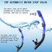 SACBOLA Dry Snorkel- Top Stop Valve, Silicone Mouthpiece for Snorkeling, Free Diving, Swimming - Blue/Clear - Buy Online on SooperMarket.com