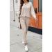 PRETTYGARDEN Women's Fall Fashion 2 Piece Sweatsuit Set | Solid Color Long Sleeve Pullover & Pants Tracksuit in Apricot - Size Medium - Buy Online on SooperMarket.com