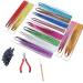 Hair Tinsel Strands,12 Colors 3200 Strands 46inches Glitter Hair Tinsel Extensions Pliers Pulling Hook Tool Kits Hairpin Silicone Bead Micro Rings for Fairy Hair Tinsel Extensions 12Color-Hair Tinsel