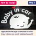 Buy 2 Pieces Baby on Board Car Stickers - 120mm x 120mm | International Shipping Available - Buy Online on SooperMarket.com
