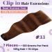 Laavoo Red-Brown Clip-In Real Hair Extensions | 22 Inch 7pcs 105g | Premium Auburn Brown Hair Extensions - Buy Online on SooperMarket.com