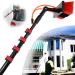 4-12M Water Fed Pole Kit Photovoltaic Panel Cleaning Equipment Carbon Alloy Material Water Fed Telescopic Brush for Window Cleaning Trucks Cleaning System & Washing Tool 55cm Brush Head 5M/17FT