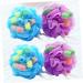 NOLITOY Colorful Bath Balls 4pcs - Super Soft Shower Sponge for Adults & Kids | Bath Flower Shower Wipe - Buy Online on SooperMarket.com