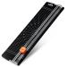 ISDIR A4 Paper Cutter Slicer  12 Inch Paper Trimmer Scrapbooking Tool Supplies with Security Safeguard and Side Ruler  Portable Paper Slicer for Craft Paper  Label  Photo  Cardstock (Black)