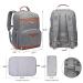 Waterproof Baby Diaper Bag Backpack with Changing Pad - Large Capacity Travel Bookbag for Mom - Grey - Buy Online on SooperMarket.com