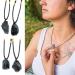 Buy Oralgo Irregular Stone Trailer Necklace - Unique Black Tourmaline Choker & Long Sweater Chain for International Shipping - Buy Online on SooperMarket.com