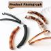 3 Pcs Banana Hair Clip Set for Women - Wave Hair Accessory in Black, Brown, Cream Amber - Buy Online on SooperMarket.com