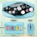 Nylon Waterproof Preppy Makeup Bag - Girls Chenille Letter Portable Travel Organizer for Toiletries and Cosmetics Storage (Blue Hair) - Patches Included - Buy Online on SooperMarket.com