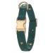 Yudote soft dog collar natural cotton mixed fabric wrapped not lovely for medium dogs with sensitive skin British racing green m (1 -pack) British racing green