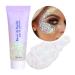 Sularpek Face Glitter Gel 50ml Hair Glitter Body Glitter Sequins Shimmer Liquid Eyeshadow Mermaid Sequins Glitter for Face Body Eye Hair Festival Party Makeup Decoration White