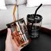 BLUEPOLAR 13oz Amber Tumbler Water Bottle with Straw and Lid - Insulated Glass Coffee Mug - Buy Online on SooperMarket.com
