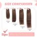 Vlasy Copper Brown Clip in Hair Extensions 14 Inch - Seamless Natural Human Hair Weft Extensions for Women - Buy Online on SooperMarket.com