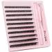 DIY Lash Extension Kit - 200pc D Curl Volume Cluster Lashes with Bond, Seal, and Tweezers | Home Application Individual Eyelash Extensions - 50D Kit - Buy Online on SooperMarket.com