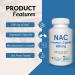 NAC (N-Acetyl-L-Cysteine) 600 mg 120 Vegetable Capsules - Buy Online on SooperMarket.com