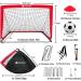 Set of 2 Portable Soccer Goals for Kids | Indoor Pop Up 4'x3' Toddler Soccer Nets with Training Equipment & Cones - Red - Buy Online on SooperMarket.com
