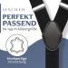 Sencillo Y-Shape Black Suspenders for Men with Carabiner - Stylish & Durable International Shipping - Buy Online on SooperMarket.com