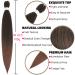 Xusuperb 30-Inch Pre-Stretched Braiding Hair - Ombre Brown 6 Pack | Soft Knotless Yaki Extensions for Easy Braids | Kanekalon Kunsthaar - Buy Online on SooperMarket.com