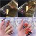 Gold Nail Foil Transfer Stickers - Holographic Designer Nail Art Supplies - 3D Glitter Line Manicure Accessories - 16 Sheets - Buy Online on SooperMarket.com