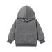 PATPAT Toddler Hoodie Boy Girl Hooded Sweatshirt Solid Color Textured with Pocket Pullover Hoodies for Toddler 3-4 Years Grey