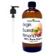 Organic Unrefined Sweet Almond Oil | Imported From Italy | 100% Pure | Cold Pressed | Hexane Free | Great For Hair Skin & Nails | Carrier Oil (16 Fluid Ounces - Glass Bottle w/Pump)
