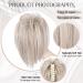 PORSMEER 10 Inch Claw Clip Ponytail Hair Extension in Silver Blonde - Messy Bun Chignon Updo for Women and Girls - Buy Online on SooperMarket.com