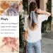 Boho Flower Ribbon Hair Scrunchies Headband Set for Women/Girls (Pack of 5) - Buy Online on SooperMarket.com