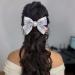 Large Hair Bows for Women Big Bow Hair Clips Plaid Fabric Hairpin Elegant French Hair Barrettes for Thick and Fine Super Fairy Hair Accessories for Women Girls (Blue Purple) - Buy Online on SooperMarket.com