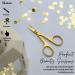 Stelone Professional Eyebrow Scissors - Small Curved Stainless Steel Beauty Scissor (Gold) - Buy Online on SooperMarket.com