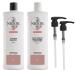 Nioxin System 3 Shampoo & Conditioner Prepack Color Treated Hair with Light Thinning Pumps Included 33.8 fl oz
