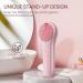 Silicone Face Scrubber Electric Facial Cleansing Brush Skincare Tools with Magnet Charger for Deep Cleaning|Gentle Exfoliating|Massaging (Pink) - Buy Online on SooperMarket.com